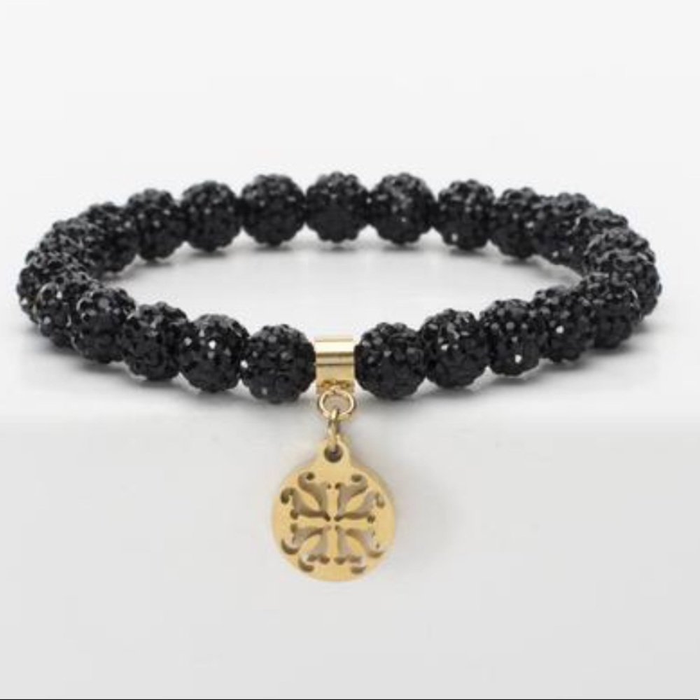 Rustic Cuff Emerson Bracelet Black Gold EUC